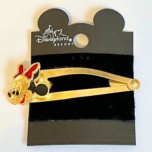 Vintage Disney Minnie Mouse Hair Barrettes Gold Tone 90's Girls Womens